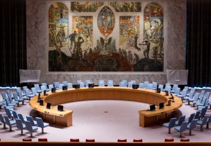 Salón donde se reúnen los representantes de los Estados que integran el Consejo de Seguridad. Internet