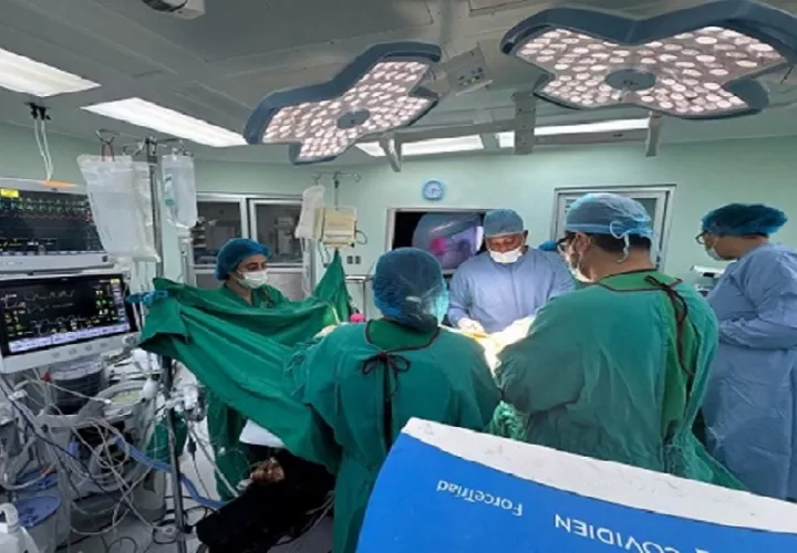 Esta cirugía marca un precedente en la capacidad del sistema de salud en Veraguas. Foto. Cortesía  CSS