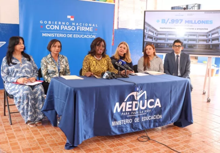 Conferencia de prensa del Meduca: Foto: Archivo. 