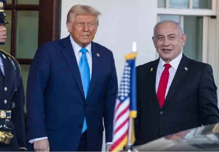 El primer ministro israelí Benjamin Netanyahu y  y el presidente estadounidense Donald Trump. Foto: EFE