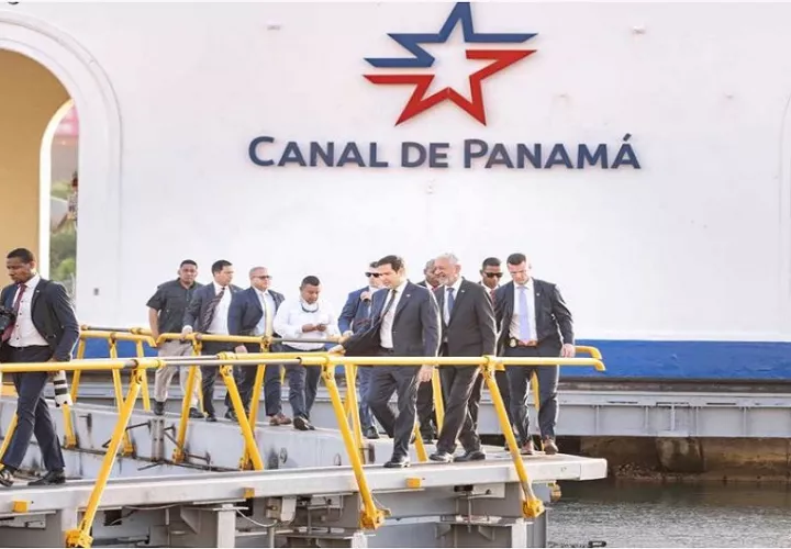 Recorrido de Marco Rubio, secretario de Estado de los Estados Unidos, en el Canal de Panamá. Foto: Cortesía