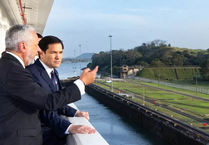 Visita del secretario de Estado, Marco Rubio, al Canal de Panamá. Foto: Cortesía