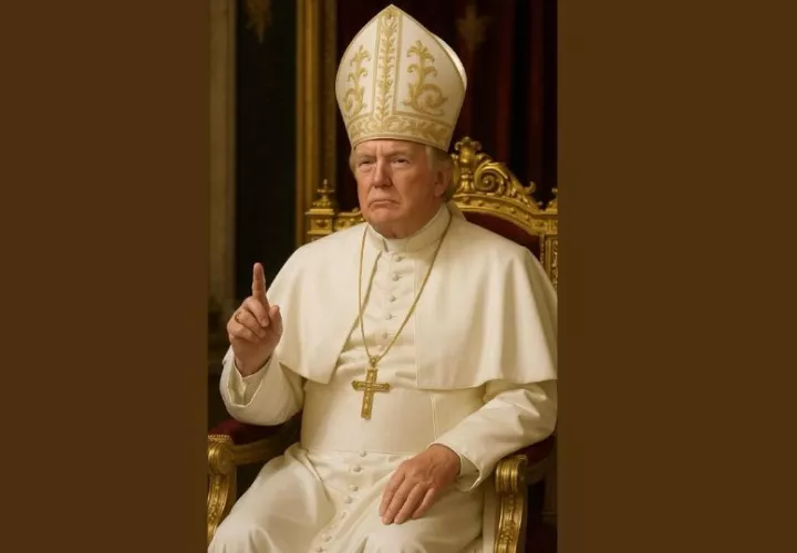 Imagen hecha con inteligencia artificial (IA) tomada de la cuenta oficial de la red social Truth Social @realDonaldTrump que muestra al presidente de Estados Unidos, Donald Trump, vestido de papa.