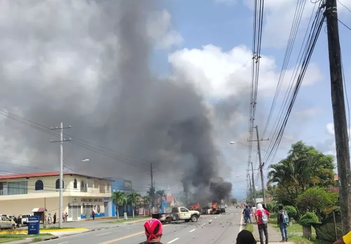 Changuinola es una zona de caos, desde que recrudecieron los enfrentamientos y actos vandálicos. Foto: Internet