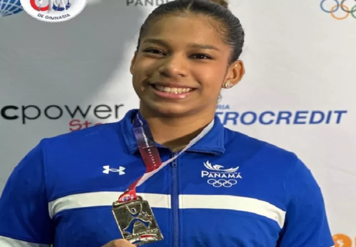Karla Navas dio a Panamá la medalla de oro en salto. Foto: COP