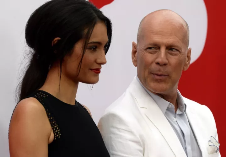 Emma Heming y Bruce Willis. Foto: EFE / Michael Nelson