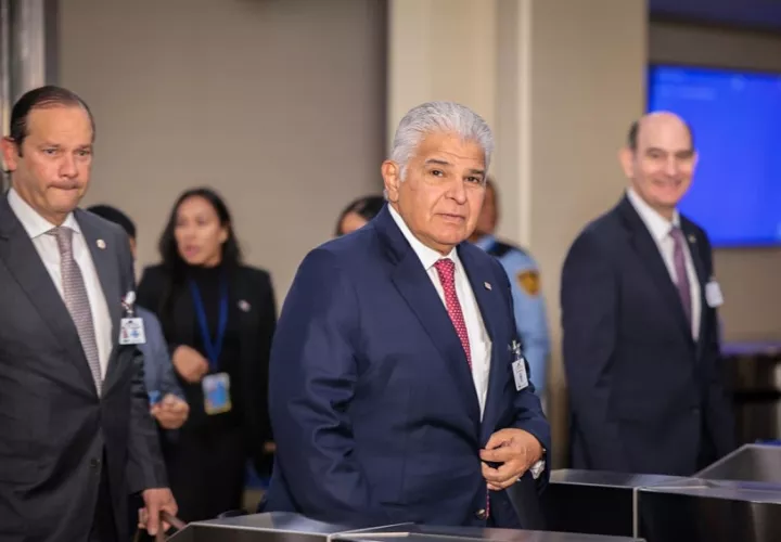 Mulino a su llegada a la sede de la ONU.