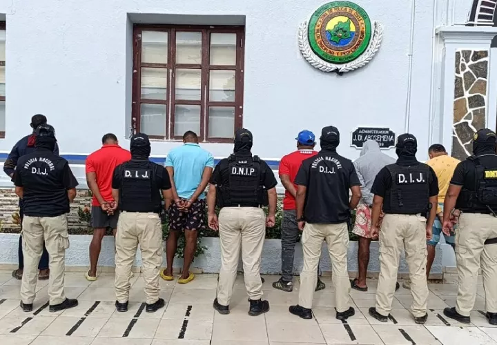 Se aprehendieron a 11 miembros, entre estos a alias "Bebé" quien figura como supuesto cabecilla. Foto. Policía Nacional