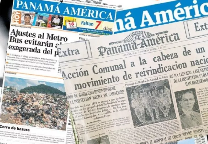 Portadas de Panamá América. Foto: Archivo