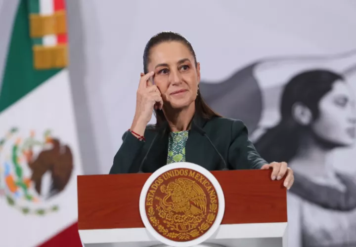 Claudia Sheinbaum en el Palacio Nacional de Ciudad de México (México). Foto: EFE / Mario Guzmán