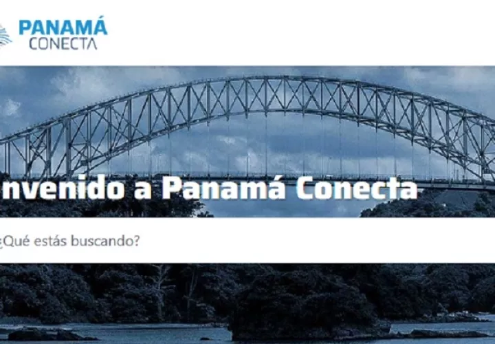 Portal del programa Panamá Conecta, en el que uno accede a trámites administrativos. Foto: Internet