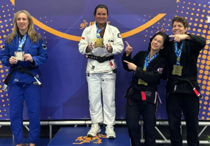 Jennisín Rosanía, ganó oro en Jiu Jitsu en torneo europeo. Foto: Cortesía