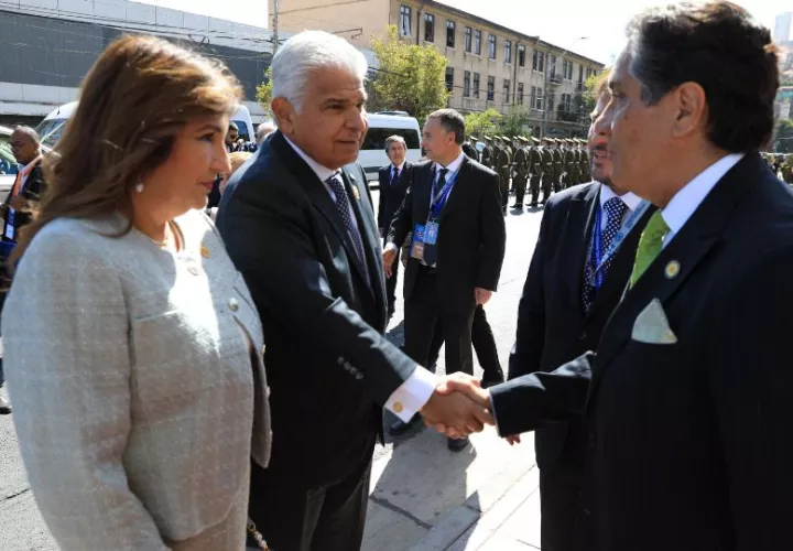 El presidente José Raúl Mulino  asistió en compañía de la primera dama, Maricel Cohen de Mulino. Foto: Cortesía