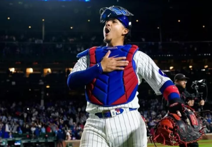 Miguel Amaya, receptor de la Cachorros de Chicago. Foto: @cubs