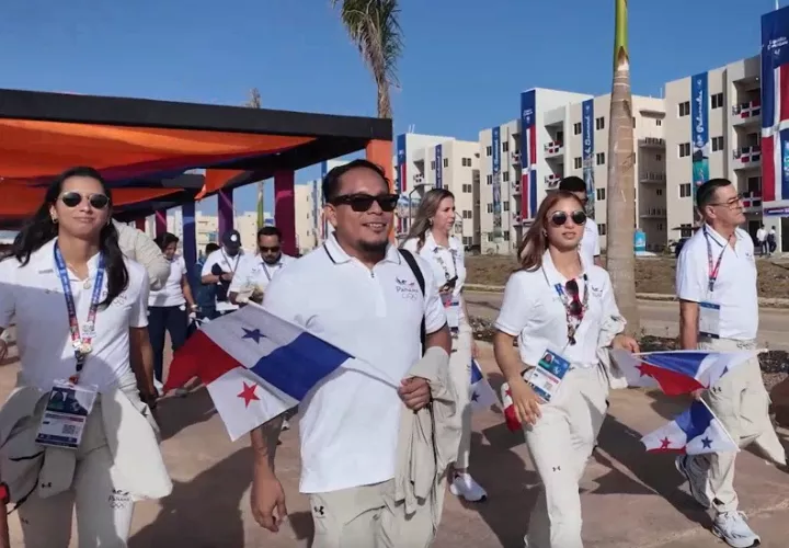 Desfile de la delegación panameña. Foto: Comité Olímpico de Panamá