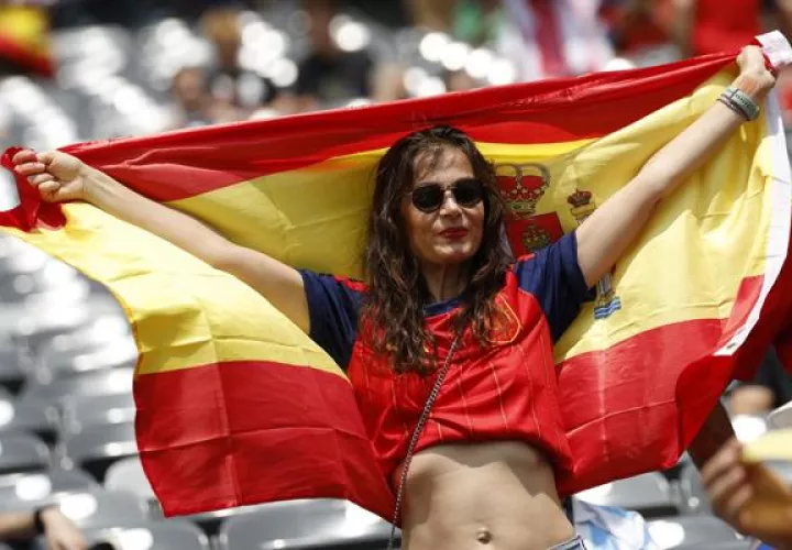 Hinchas españoles en New Jersey. Foto: EFE