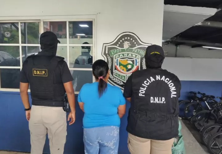 Mujer aprehendida en la Operación Credenciales 1.0. Foto: Cortesía
