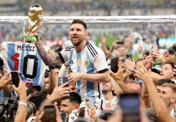 Leo Messi, coronó en el Mundial de Catar 2022. Foto: EFE