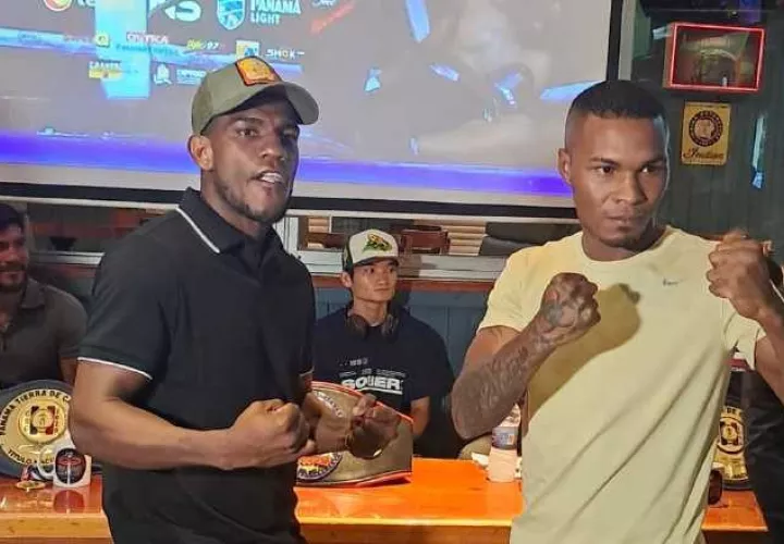 Jonathan Miniel y Orlando 'Virus' Mosquera, listos para su pelea. Foto: Jaime Chávez