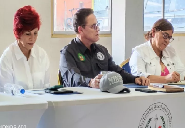 Las declaraciones del ministro Frank Alexis Abrego se dieron al finalizar el Diálogo por la Seguridad Ciudadana, realizado este sábado en los terrenos de la Feria Internacional de La Chorrera. Foto. Eric Montenegro