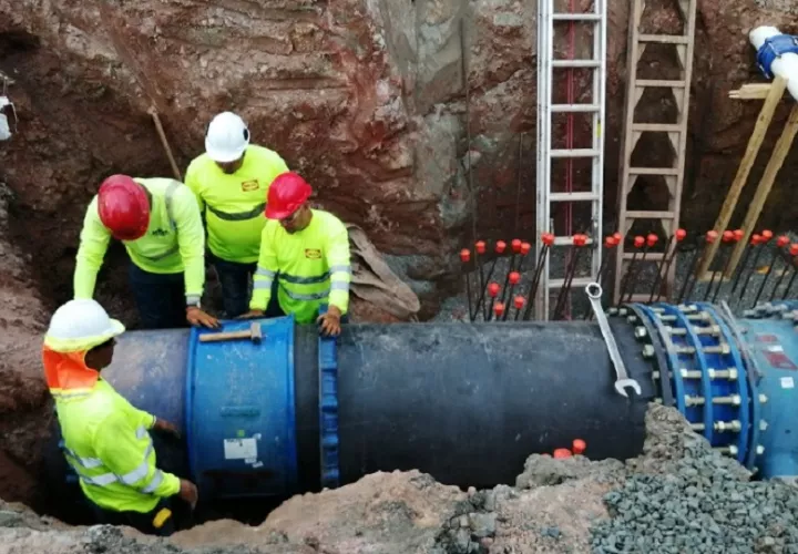 La obra, culminada en 2019, abarcaba la interconexión del tanque con la tubería de 60 pulgadas procedente de la potabilizadora de Mendoza. Foto. Eric Montenegro