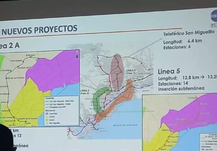 Este es el trayecto y las estaciones que tendrá la Línea 2A que cruzará la Tumba Muerto. Foto: Grupo Epasa