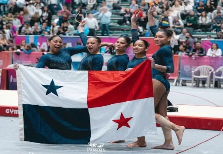 Equipo de gimnasia de Panamá ganó bronce por equipo. Foto: COP