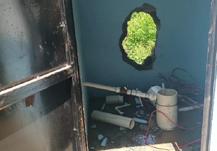 Es la segunda turbina vandalizada recientemente, luego de que anteriormente delincuentes atacaran la que abastecía desde Atalaya hacia el sector de La Florecita. Foto. Melquíades Vásquez