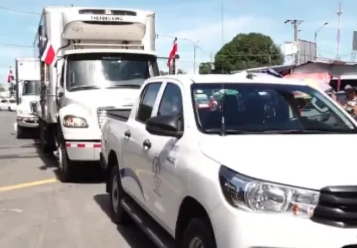 Llegada de la ayuda humanitaria. 