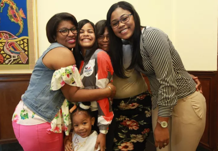 6- Candelo agregó que el apoyo de su familia ha sido importante. Anayansi Gamez
