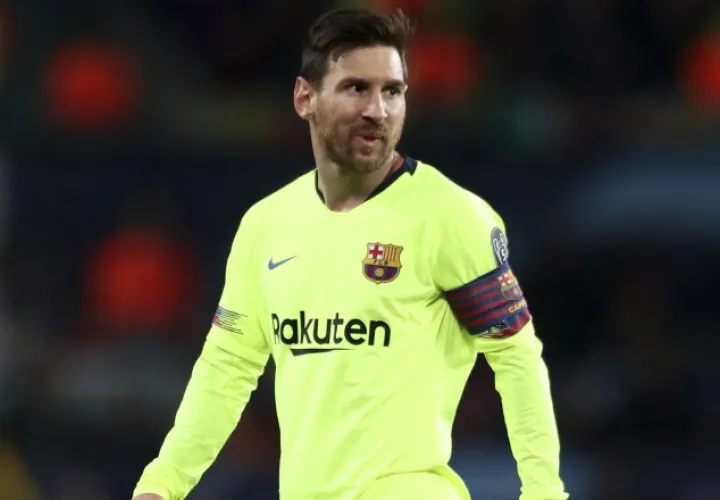 Lionel Messi durante el partido ante el United. AP