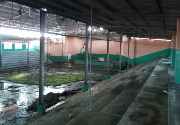 El gimnasio se encuentra en el olvido total. Diomedes Sánchez