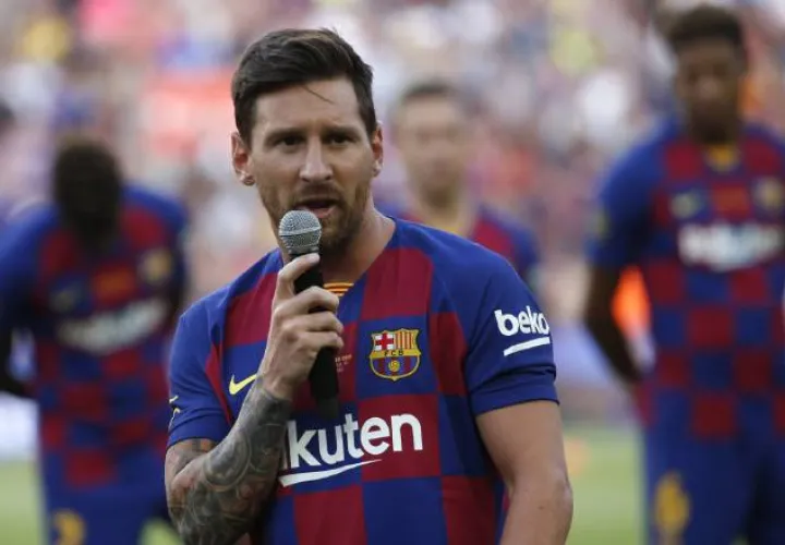 Leo Messi se lesionó el sóleo de la pierna derecha. Foto AP