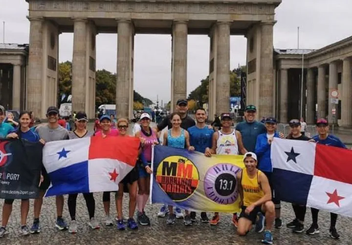 Atletas panameños en Berlín. Foto:@adnrunner