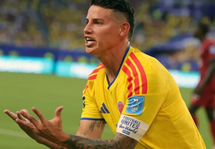 James Rodríguez, capitán de Colombia. Foto: EFE