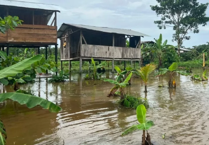 Así quedó esta comunidad de Bocas del Toro, luego de las lluvias de la madrugada del lunes. Cortesía