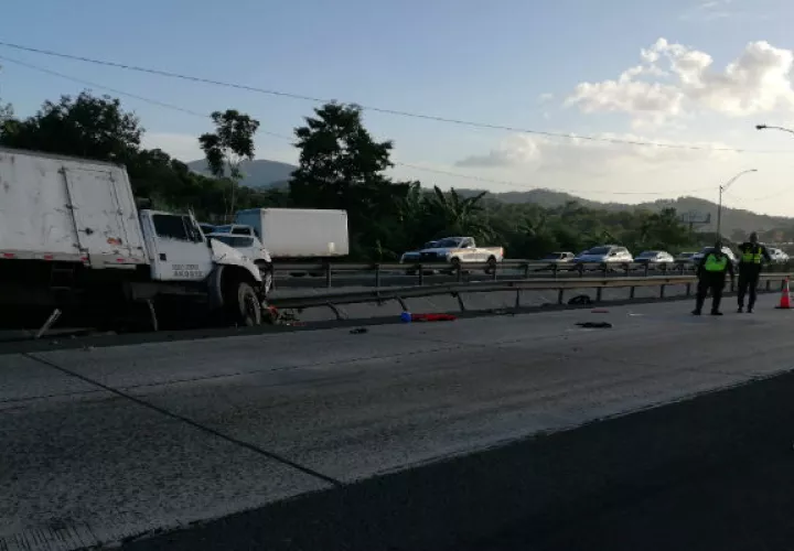 Lugar donde se registró el fatal accidente a la altura de Burunga, en la vía Centenario.
