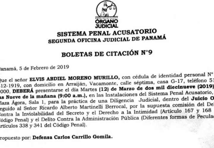 López devolvió las siete citaciones que le entregaron.