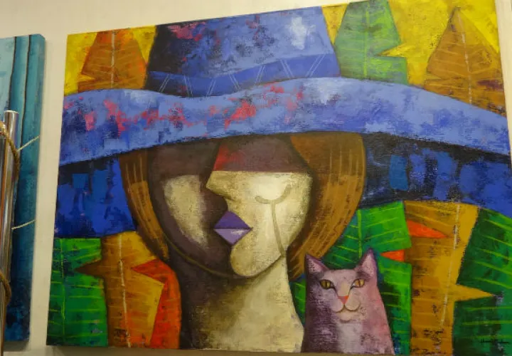 Una de las propuestas de esta exposición. /Foto: Rosalina Orocú Mojica.