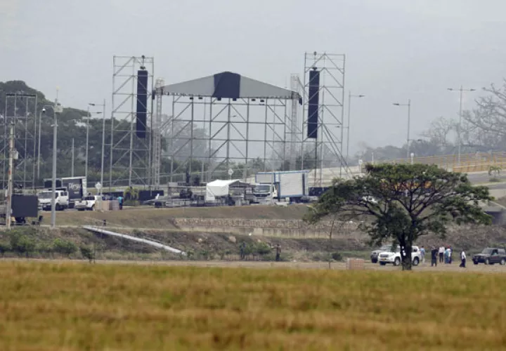 En el área de Tienditas está toda la ayuda humanitaria que ha llegado para Venezuela. FOTOT/AP