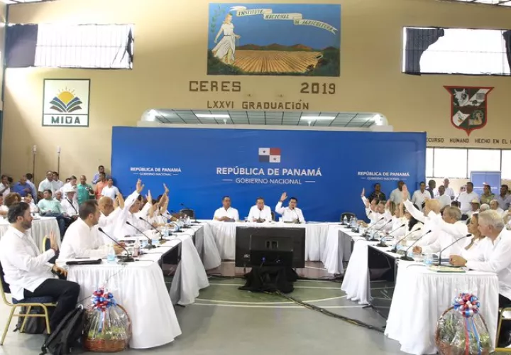 El Consejo de Gabinete se realizó hoy en el INA, en Divisa, provincia  de Herrera.Foto/Cortesía