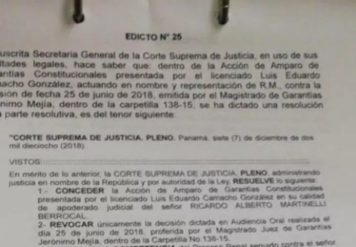 El edicto salió a las 3:00 p.m. de ayer, jueves 3 de enero. /Foto Archivo