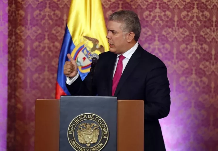 El presidente colombiano Iván Duque criticó  a Nicolás Maduro. FOTO/EFE