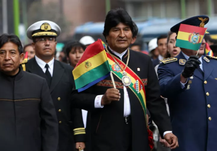 Evo Morales (centro). Foto/ EFE