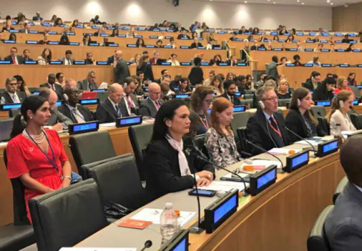 Vicepresidenta y canciller, Isabel De Saint Malo. 