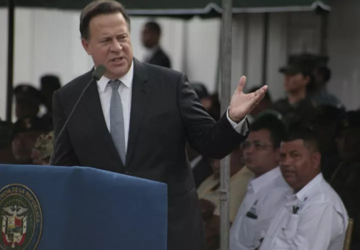 El presidente Juan Carlos Varela en lanzamiento de operativos de seguridad.