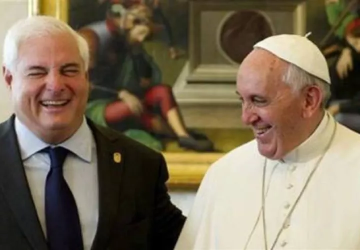 Papa Francisco junto a Ricardo Martinelli. 