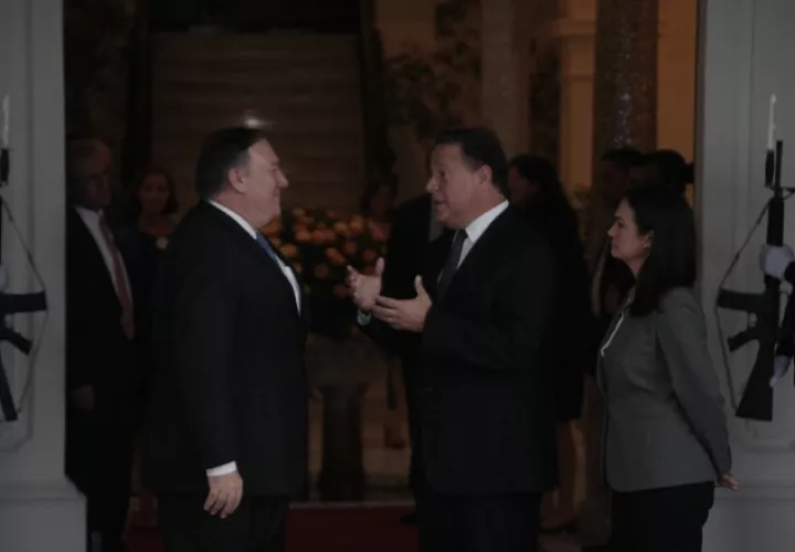 Encuentro de Mike Pompeo con Juan Carlos Varela