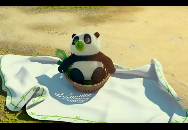 "Un panda en apuros". 