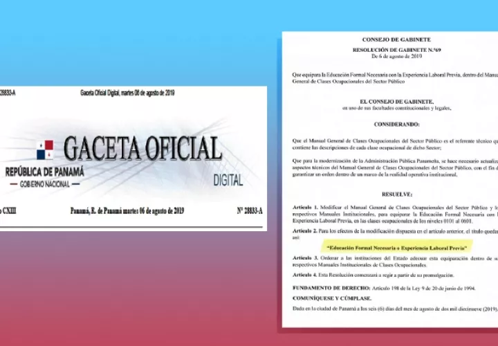 Ya fue publicada en Gaceta Oficial. Ilustración de Panamá América
